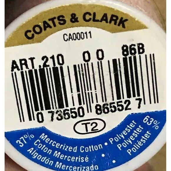 Vintage Coats & Clark Dual Duty Plus Sewing Thread 86B Light Pink Rose Polyester - Picture 2 of 2